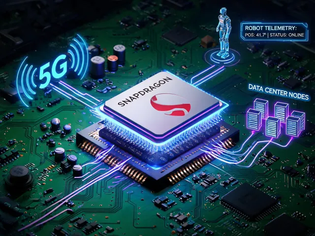 AI chip and 5G network visualization